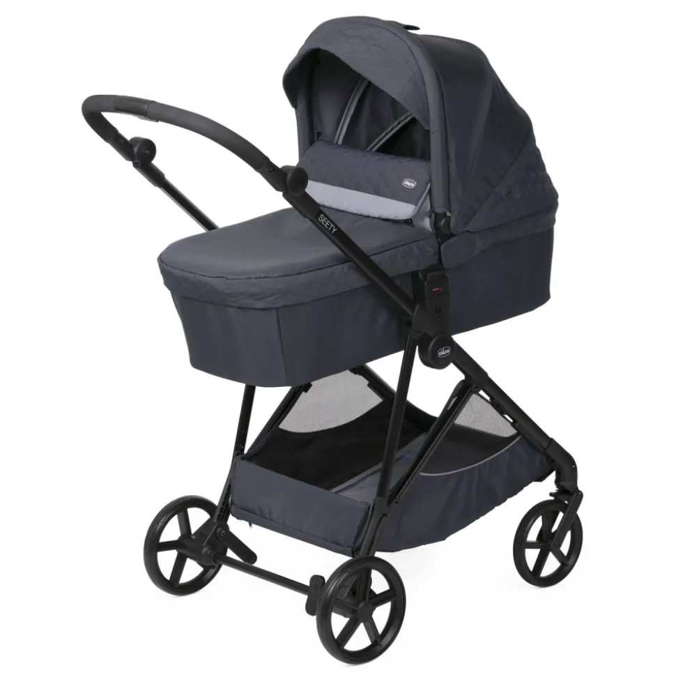 Poussette trio seety boston grey + siège auto kory i-size essential + nacelle seety + bi-seat air i-size + base 360°