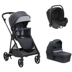 Poussette trio seety boston grey + siège auto kory i-size essential + nacelle seety