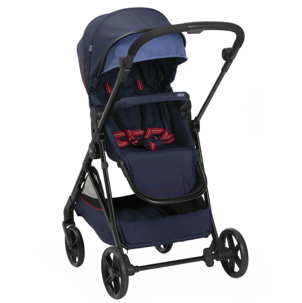 Poussette trio seety oxford blue + siège auto kory i-size essential + nacelle seety + bi-seat air i-size + base 360°