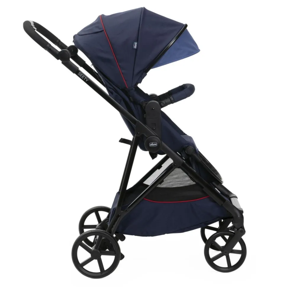 Poussette trio seety oxford blue + siège auto kory i-size essential + nacelle seety + bi-seat air i-size + base 360°