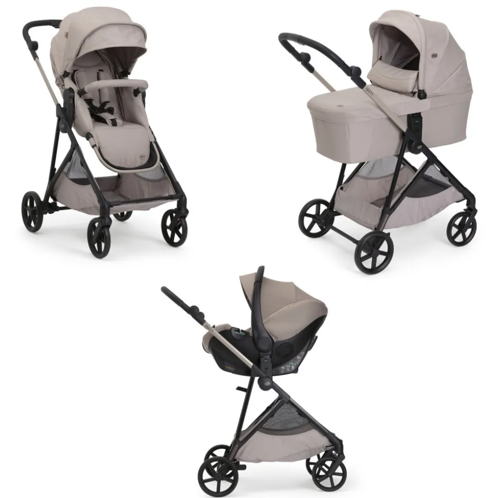 Poussette trio seety2 + siège auto kory + nacelle seety sandshell