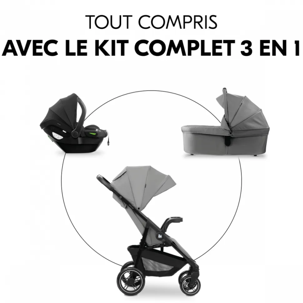 Poussette trio shop n care trio set grey