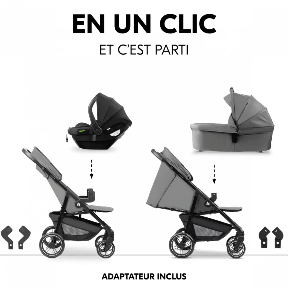Poussette trio shop n care trio set grey