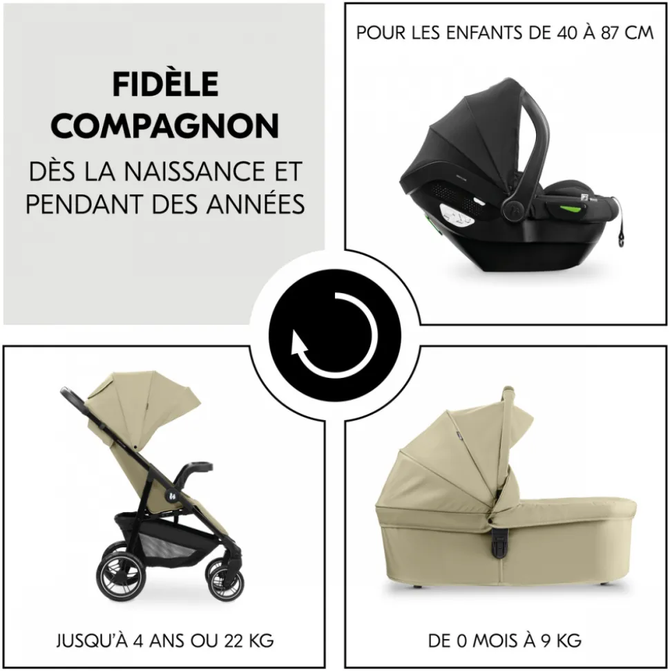 Poussette trio shop n care trio set olive