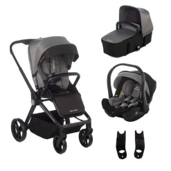 Poussette trio stratos avec nacelle stratos et coque travel carrier be frack