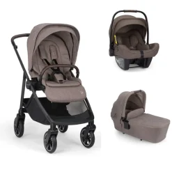 Poussette trio swiv + siège auto pipa next chestnut + nacelle lytl umber - collection bmw