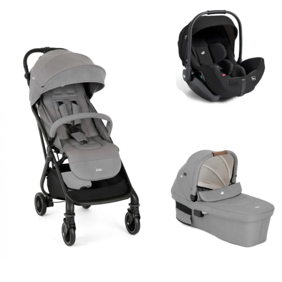 Poussette trio tourist + siège auto i-level pro eclipse + nacelle ramble xl pebble gris / noir