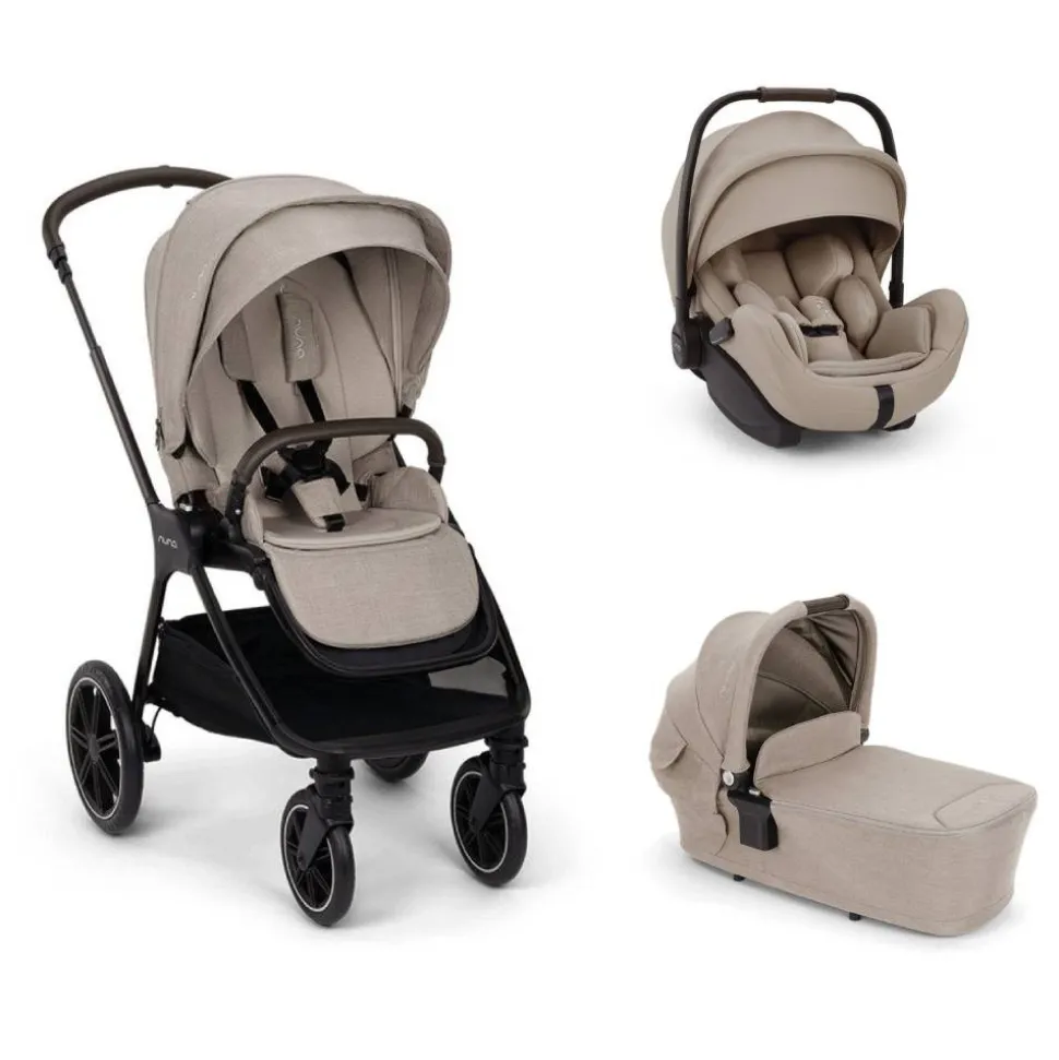 Poussette trio triv lx + siège auto arra flex + nacelle lytl chateau