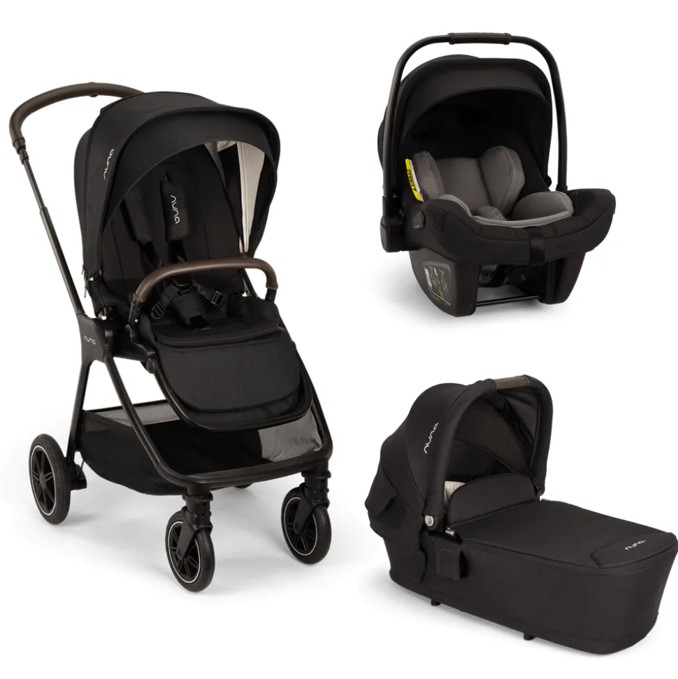 Poussette trio triv next + siège auto pipa next + nacelle lytl caviar