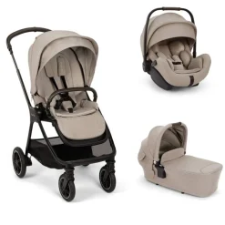 Poussette trio triv next + siège auto arra flex + nacelle lytl chateau