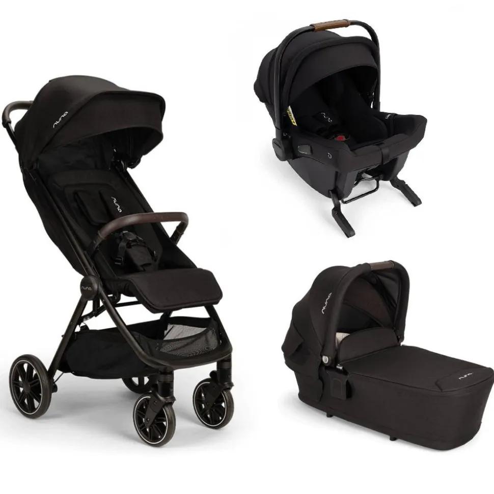 Poussette trio trvl lx + siège auto pipa urbn + nacelle lytl caviar