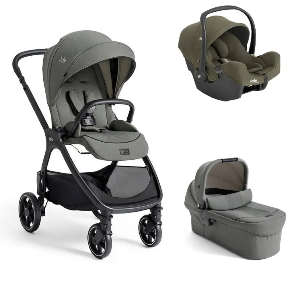 Poussette trio valora + siège auto i-snug 2 fern + nacelle ramble xl evergreen