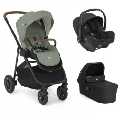 Poussette trio versatrax laurel + siège auto i-snug 2 raven + nacelle ramble xl raven