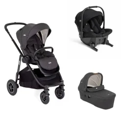 Poussette trio versatrax shale + siège auto sprint eclipse + nacelle ramble xl raven