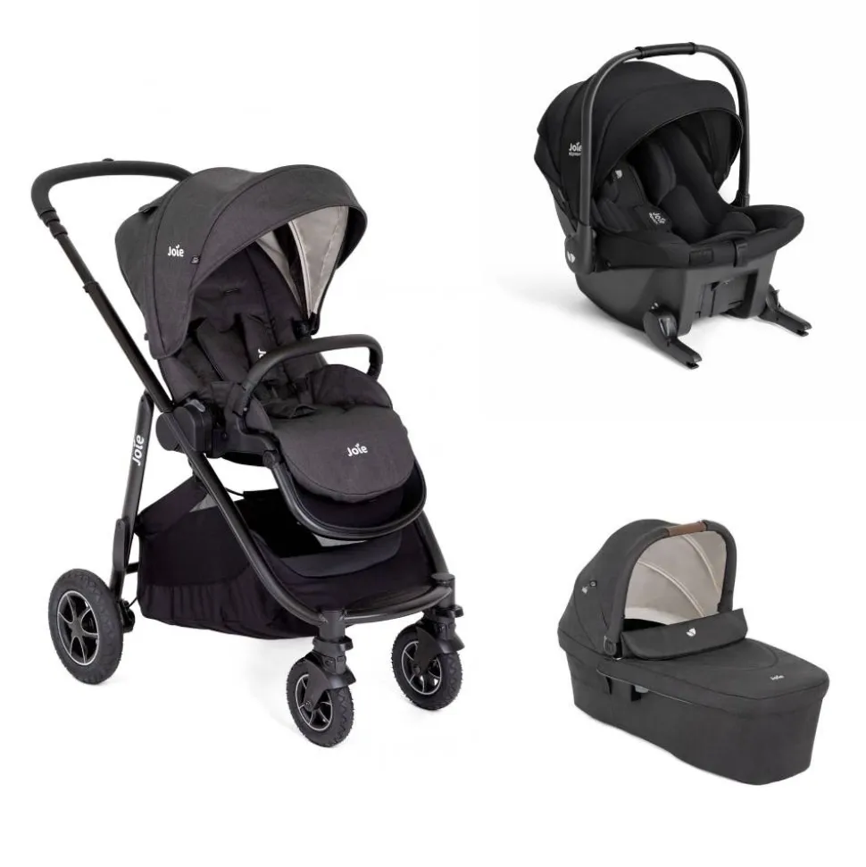 Poussette trio versatrax shale + siège auto sprint eclipse + nacelle ramble xl raven
