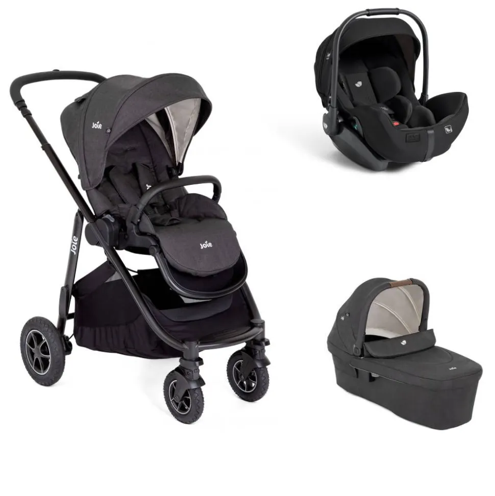 Poussette trio versatrax shale + siège auto i-level pro eclipse + nacelle ramble xl raven