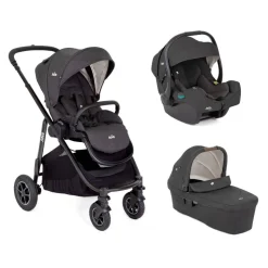 Poussette trio versatrax + siège auto i-gemm 3 + nacelle ramble xl shale