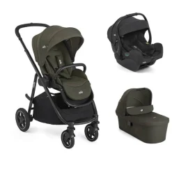 Poussette trio versatrax + siège auto i-gemm 3 raven + nacelle ramble xl fern
