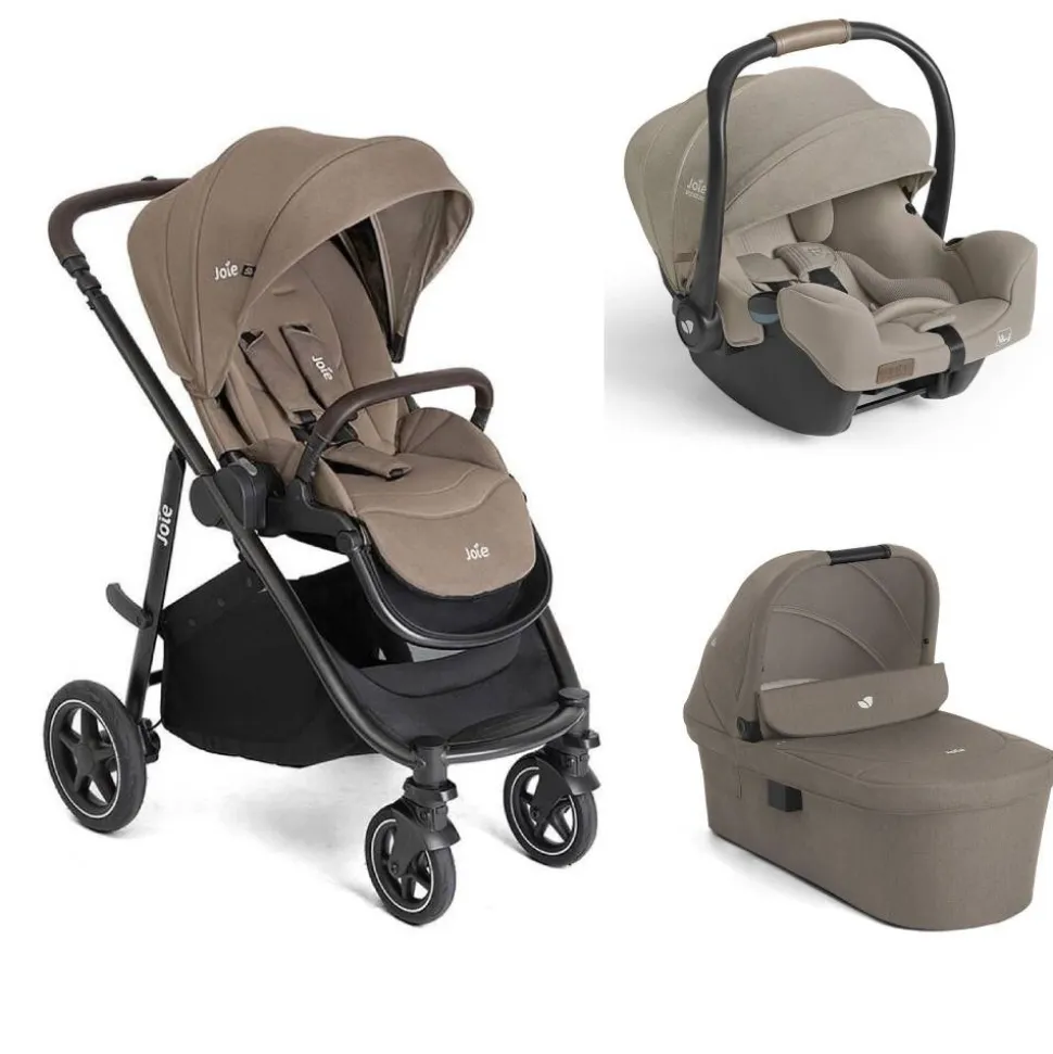 Poussette trio versatrax + siège auto i-starter sandstone + nacelle ramble xl cashew
