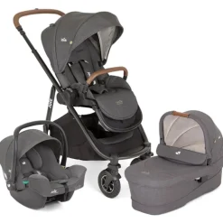Poussette trio versatrax + siège auto i-snug 2 + nacelle ramble xl shell gray gris