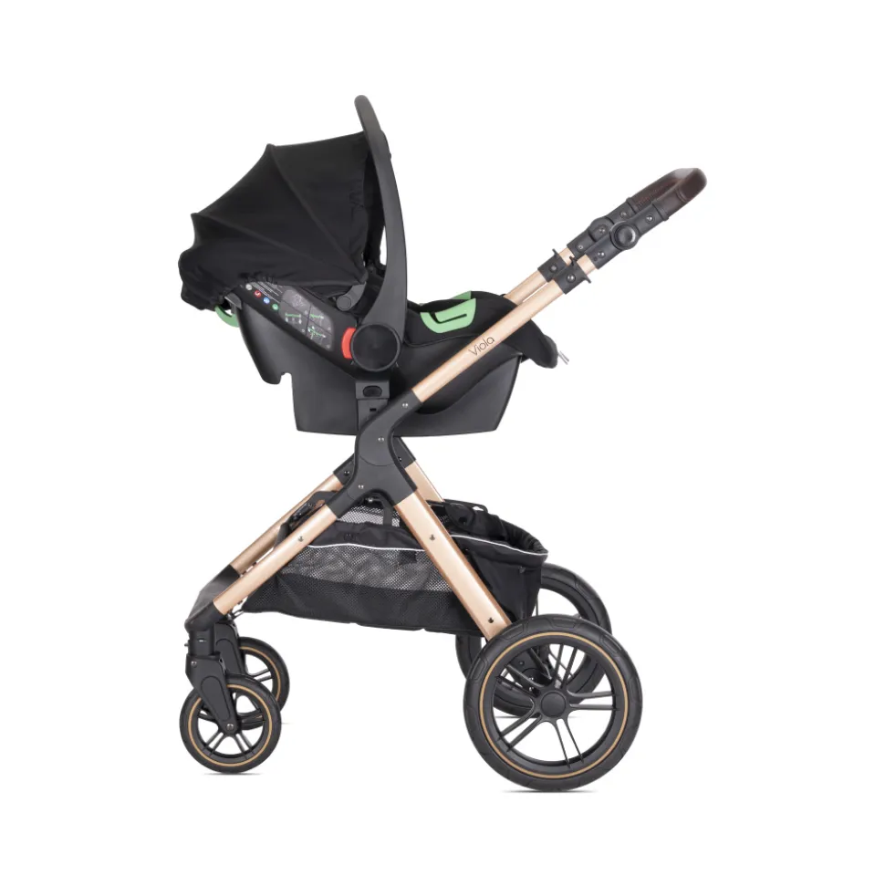 Poussette trio viola noir avec siège auto spirit