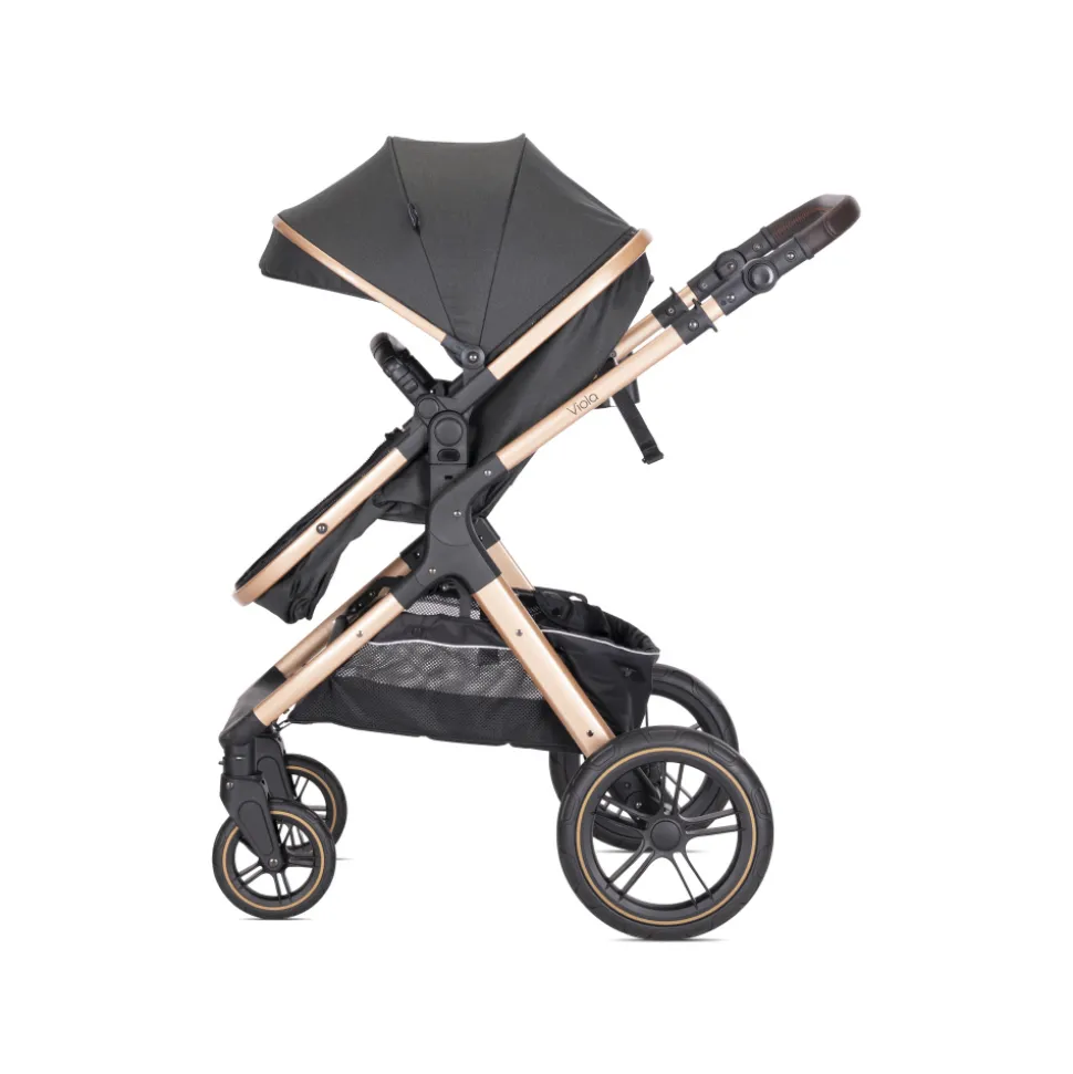 Poussette trio viola noir avec siège auto spirit
