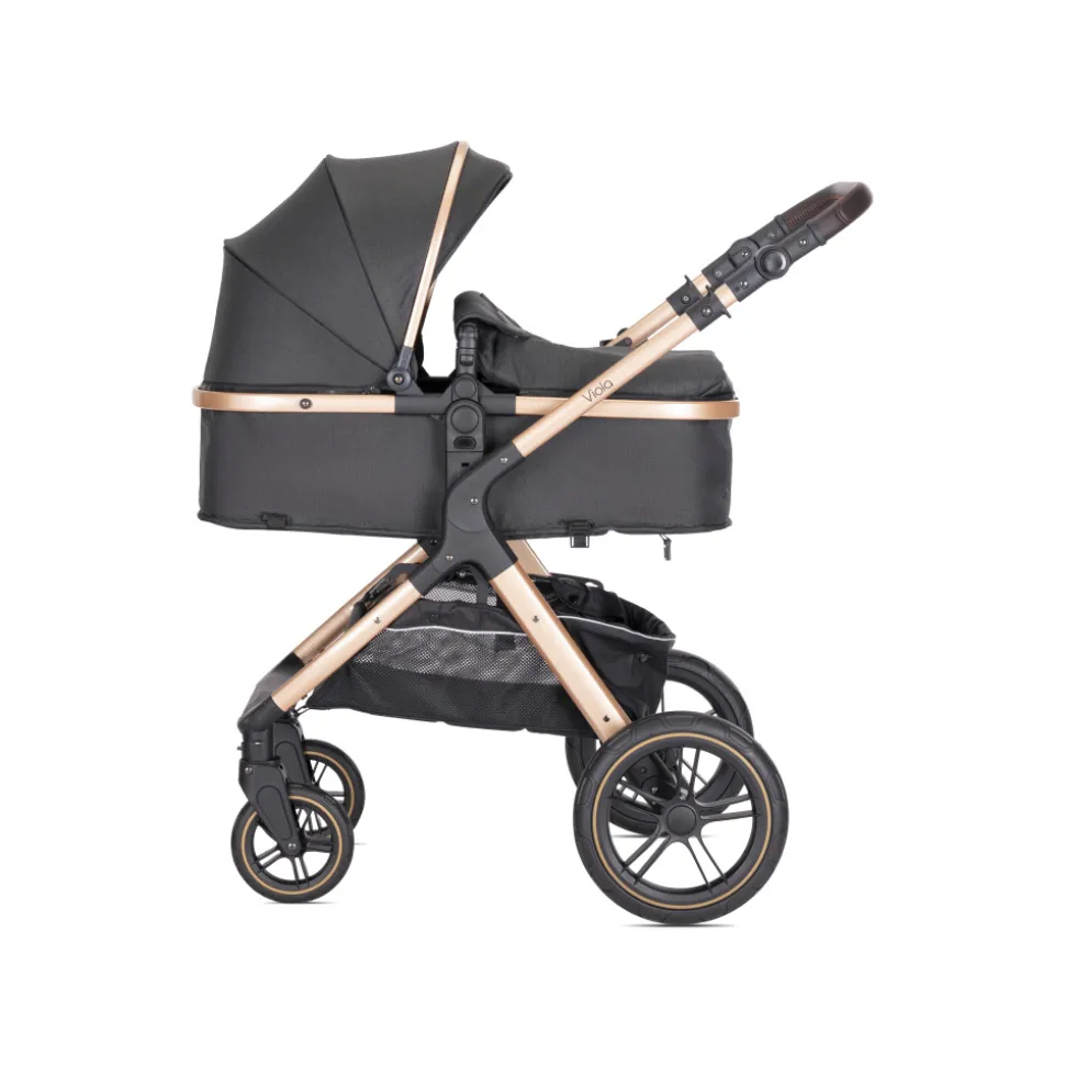 Poussette trio viola noir avec siège auto spirit