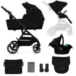Poussette trio yoxi 3 en1 pure black