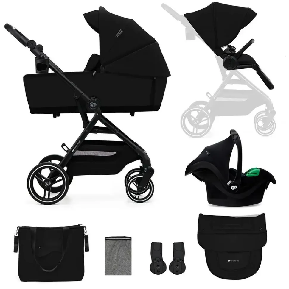 Poussette trio yoxi 3 en1 pure black