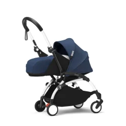 Poussette trio yoyo 3 - châssis blanc pack 0+ & 6+ bleu air france + siège auto izi go modular x2 by besafe