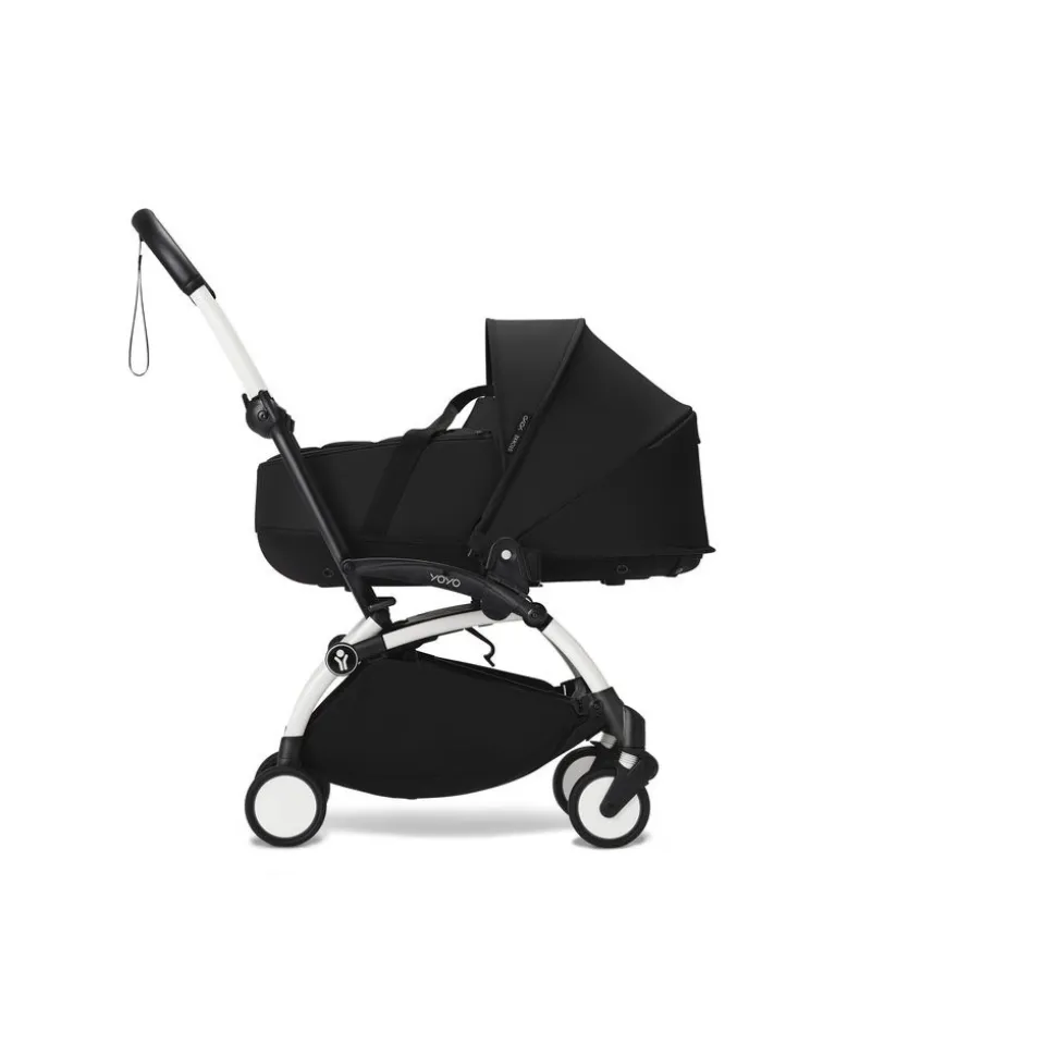 Poussette trio yoyo 3 - châssis blanc pack 6+ siège auto izi go modular x2 by besafe + nacelle noir