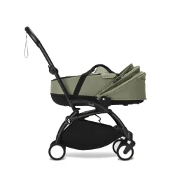 Poussette trio yoyo 3 - châssis noir pack 6+ siège auto izi go modular x2 by besafe + nacelle olive