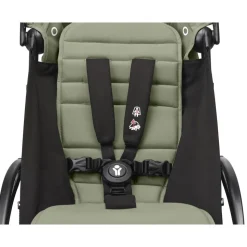 Poussette trio yoyo 3 pack 0+ & 6+ et siège auto aton b2 black - châssis noir - olive