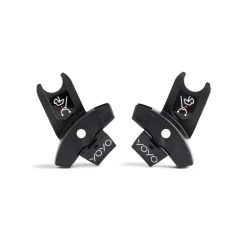 Poussette trio yoyo 3 pack 0+ & 6+ et siège auto aton b2 black - châssis noir - zebra / noir