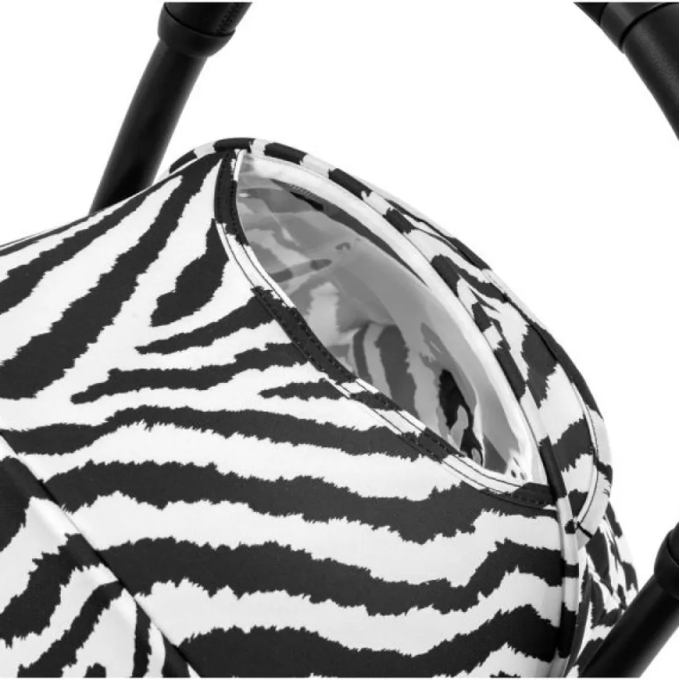 Poussette trio yoyo 3 pack 6+ et siège auto aton b2 black + nacelle yoyo - chassis noir - zebra / noir