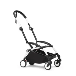 Poussette trio yoyo 3 pack 6+ et siège auto cloud g3 black + nacelle yoyo - chassis blanc - zebra / noir