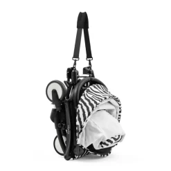 Poussette trio yoyo 3 pack 6+ et siège auto pebble 360 pro² + nacelle yoyo - chassis noir - zebra / noir