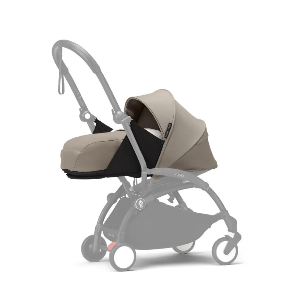 Poussette trio yoyo 3 pack 0+ & 6+ + siège auto cloud t plus beige - châssis blanc - taupe
