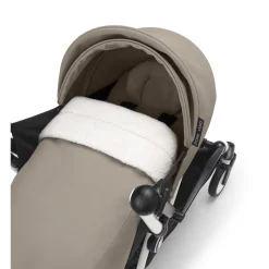 Poussette trio yoyo 3 pack 0+ & 6+ + siège auto cloud t plus beige - châssis blanc - taupe