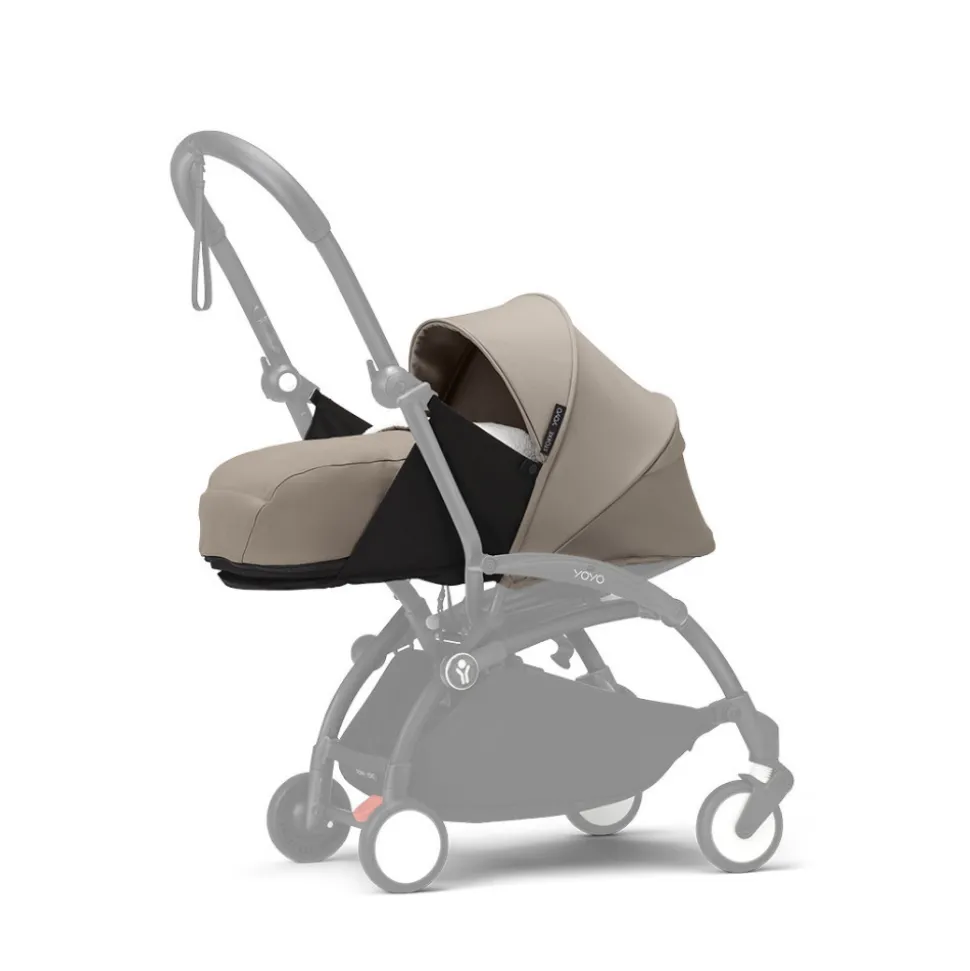 Poussette trio yoyo 3 pack 0+ & 6+ + siège auto cloud t plus black - châssis blanc - taupe