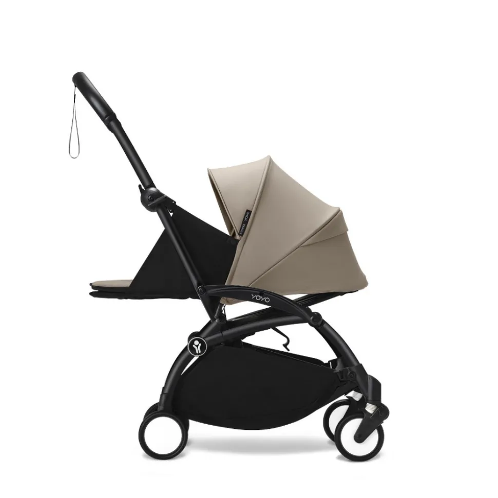Poussette trio yoyo 3 pack 0+ & 6+ + siège auto cloud t plus black - châssis blanc - taupe
