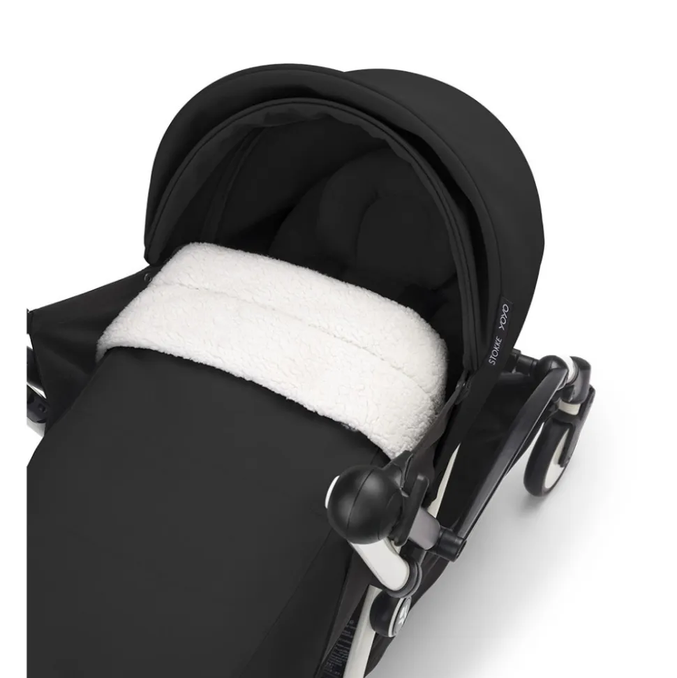 Poussette trio yoyo 3 pack 0+ & 6+ + siège auto cloud t plus black - châssis blanc - noir