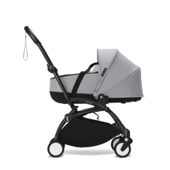 Poussette trio yoyo 3 + siège auto cloud t black + nacelle - châssis noir - stone
