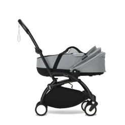 Poussette trio yoyo 3 + siège auto cloud t black + nacelle - châssis noir - stone