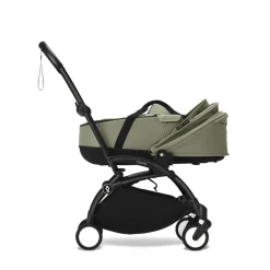 Poussette trio yoyo 3 + siège auto cloud t black + nacelle - châssis blanc - olive