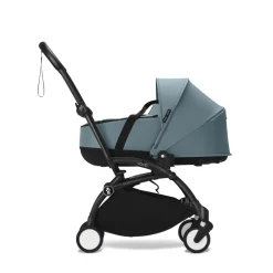 Poussette trio yoyo 3 + siège auto cloud t black + nacelle - châssis noir - aqua