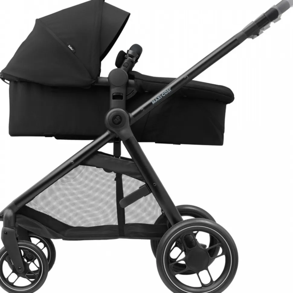 Poussette trio zelia 3 essential black + siège auto cabriofix i-size + nacelle