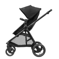 Poussette trio zelia 3 essential black + siège auto cabriofix i-size + nacelle