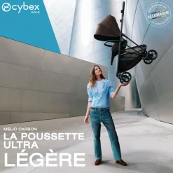 Poussette ultra légère melio carbon 6 dune grey