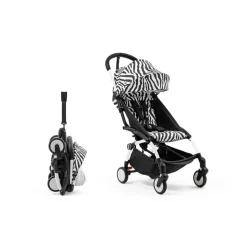 Poussette yoyo 3 châssis blanc pack 6+ zebra - wild collection